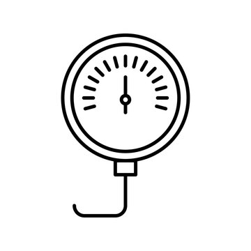 recommend clip art: Tire pressure monitoring icon line art vector