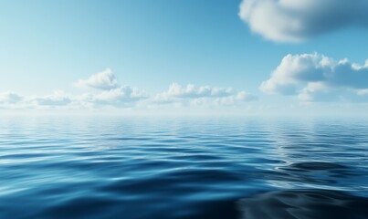 Fototapeta premium serene blue background with soft clouds, gentle gradients, and peaceful atmosphere calming and tranquil