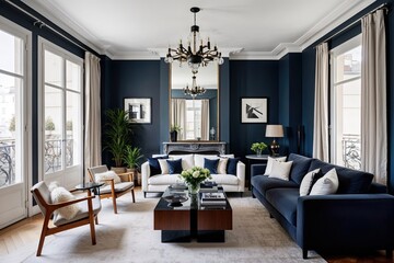 Modern Parisian Living Room with Scandinavian Design Influences for a Fresh Look