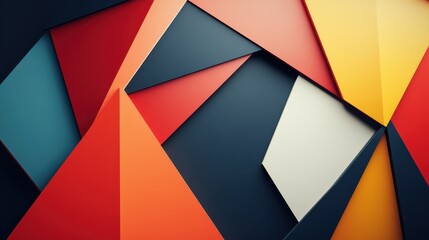 Abstract Geometric Design Featuring Vivid Colors and Shapes