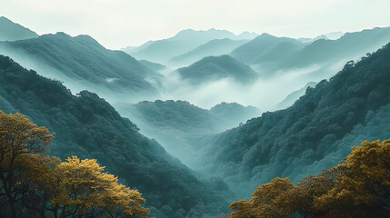 Obraz premium Beautiful mountain landscape with nature background