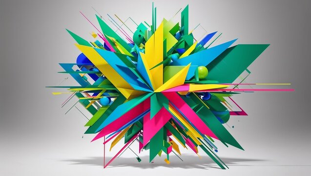 Abstract Geometric Colorful Design