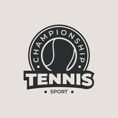 tennis sport logo vector illustration design, sign and symbol