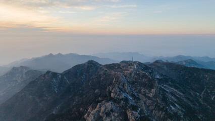 Fototapeta premium The scenery at the top of Mount Tai in Tai'an
