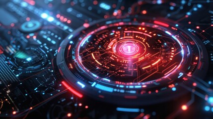 Futuristic Technology Circular Interface Design