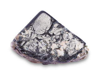 Beautiful smokey topaz isolated on white. Natural gemstone