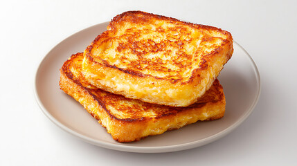 Delicious French toast served on plate, golden brown and crispy