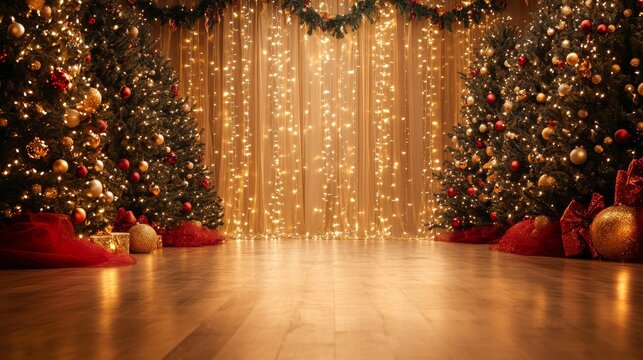 A joyful decor theme for the year 2025, complete with twinkling lights and ornaments.