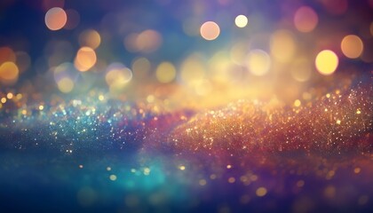 Bright abstract background of defocused glitter vintage lights. Sparkling violet glowing bokeh confetti