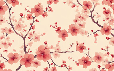 Fototapeta premium Vintage floral texture art background 