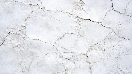 Obraz premium A close-up view of a cracked, textured white wall, showcasing intricate patterns and imperfections.