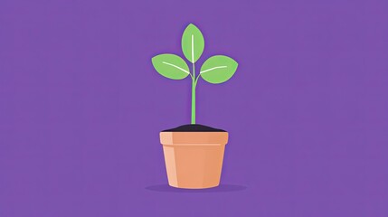 investment plant sprouting flat design front view sustainability theme animation vivid 