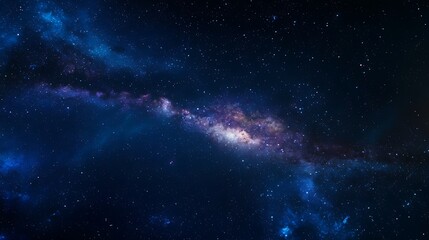 Fototapeta premium Cosmic nebula, vibrant galaxy, starry night.