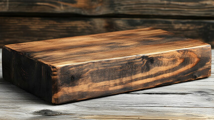 Dark Wood Block: Rustic Texture, Natural Beauty, Home Decor, Crafts, Photography Prop, Tabletop Display, Wooden Surface, Vintage Style, Solid Wood, DIY Project, Unique Design