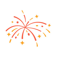 Sparkling Fireworks New Year Illustration