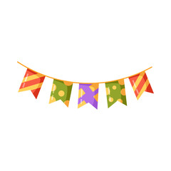 Obraz premium Decorative New Year Garland Illustration