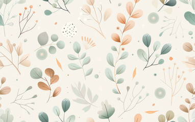 Retro style floral texture art background
