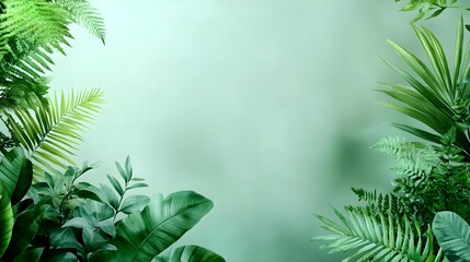 Obraz premium Tropical Green Leaf Background