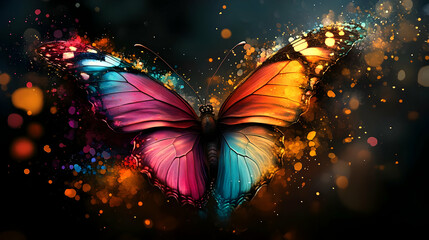 Vibrant Butterfly Wings: Nature's Colorful Masterpiece in Motion