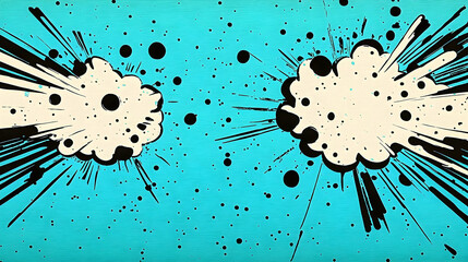 Dynamic Comic Book Explosion Design Elements Burst