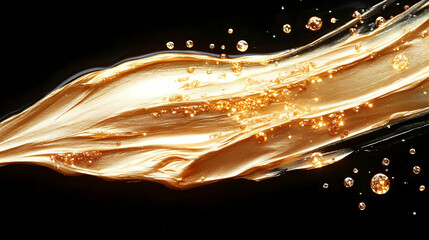 Liquid Gold: Abstract Texture, Shimmering Swirls, Golden Luxury, Opulent Design, Glistening Bubbles