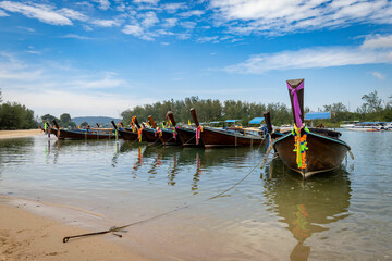 Obraz premium Longtail Boats in Krabi, Thailand
