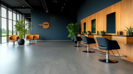 Modern Salon Interior with Minimalist Design