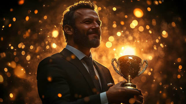 Achieve Success: Winning & Triumphant Goals, Celebrating Victory & Accomplishments