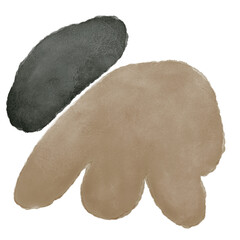 Natural Brown Black Watercolour Decoration