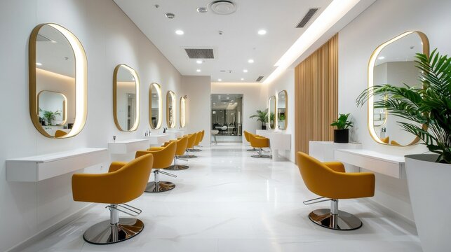Chic Modern Beauty Salon with Elegant Decor