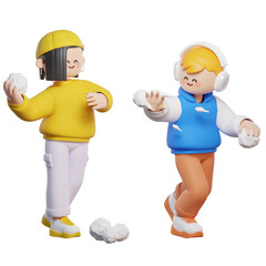 Doing Snow Fight 3D character