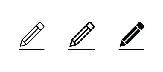 Edit icon set. edit document icon. Writing pencil vector icon	