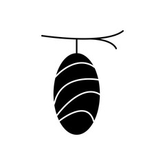 Cocoon icon Vector flat thin line illustration