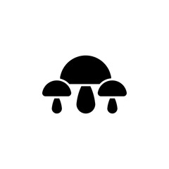 Mushroom icon Vector flat thin line illustration