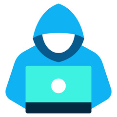 Anonymous Hacker Working on a Laptop