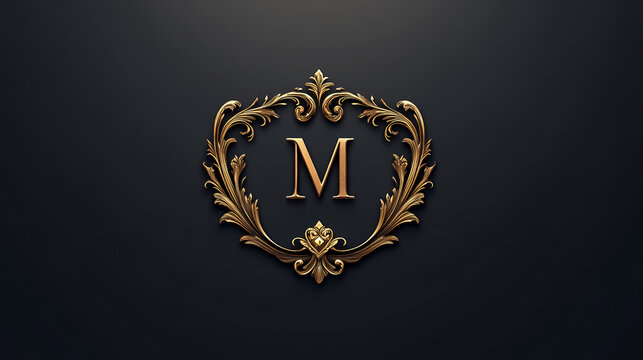 Letter ml or lm luxury monogram logo design. Lumina. Illustration