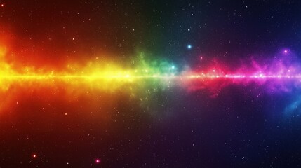 Fototapeta premium A vibrant cosmic background featuring a spectrum of colors in a starry space.
