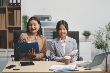 Workers discuss them at the company conference