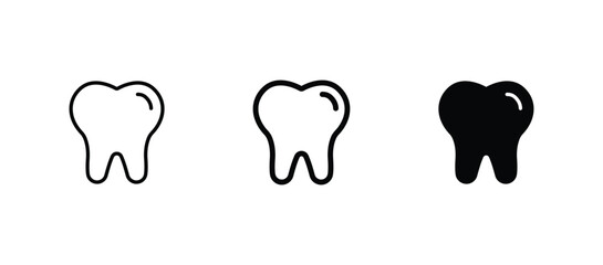 tooth icon set vector. dental symbol icon	