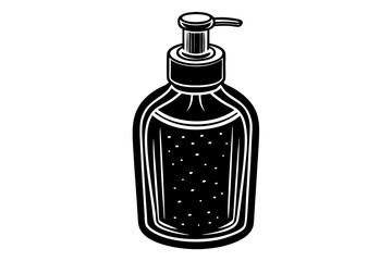 bottle with liquid soap isolated on a white background vector illustration
