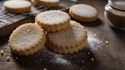 Shortbread cookies topped with sugar free space