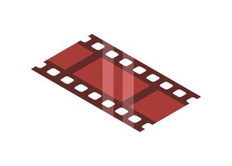 Fototapeta premium Film sheet. Simple flat illustration in isometric view
