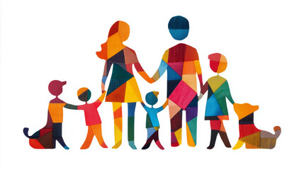 Patchwork family concept