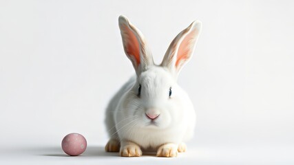 Obraz premium Funny Easter Bunny Silhouette Portrait - AI Photo