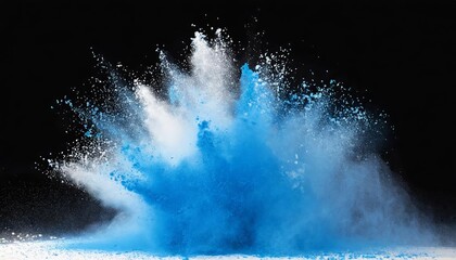 Vibrant Abstract Powder Splatted Background: Stunning Blue Powder Explosion on a Transparent Canvas for Creative Designs and Visual Projects - Colore ().jpg