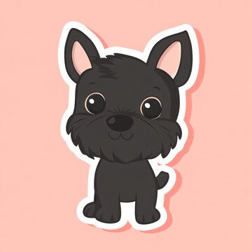recommend clip art: Adorable cartoon Scottish Terrier puppy.