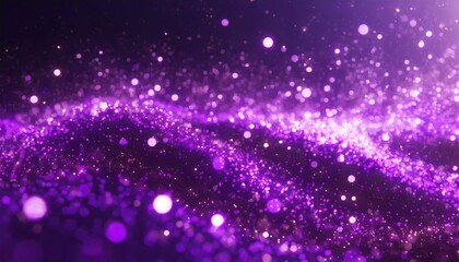 Stunning Abstract Purple Sparkle Particles Background - A Vibrant Display of Glittering Lights and Soft Bokeh Effects for Creative Projects and Digital Designs