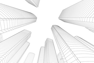 Fototapeta premium architecture 3d illustration