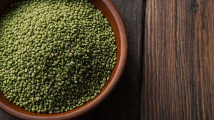 Organic green buckwheat for healthy vegan diet display