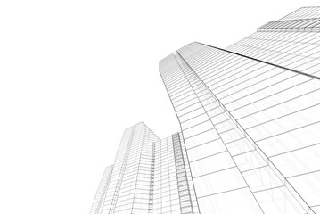 Fototapeta premium architecture 3d illustration